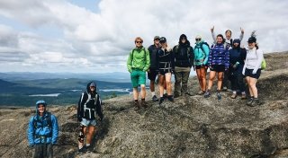 Students on mountain