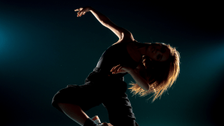 Dancer on Black Background