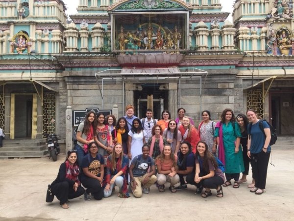 Program Group Photo in front of Scenic Building in India