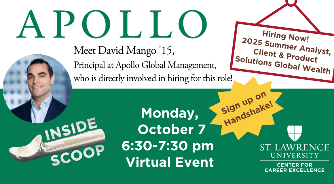 Inside Scoop: Apollo Global Management | St. Lawrence University