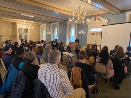 Dr. Eve Stoddard Addresses the Crowd