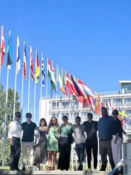 Students Stand With European Flags