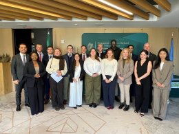 group photo of students at the Ireland mission to the UN
