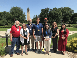 From left to right: Robin Lock, Patti Lock, Ivan Ramler, Ben Moolman ‘24, Matt Higham, Chelsey Legacy ‘14, Jessica Chapman, Lillian Li. Joining the six St. Lawrence faculty members at the conference were two St. Lawrence alumni: Ben Moolman (‘24), who is now a PhD student in statistics at Iowa State University and Dr. Chelsey Legacy (‘14), who is on the faculty in Educational Psychology at the University of Minnesota.