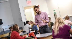 Faculty member teaching class