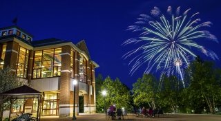 St. Lawrence University Student Center Fireworks Dsiplay