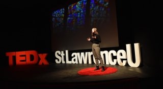 Student doing Tex talk