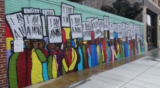 Civil right mural in Memphis 