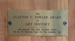 Fowler Award Plaque