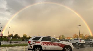 Security Vehicle with Rainbow
