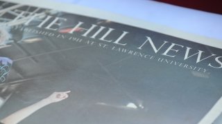 The Hill News, Saint Lawrence University's student newspaper, masthead. 
