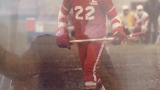 Frank Priebe on the cover of a 1978 program