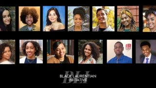 Thirteen headshots of current members of the Black Laurentian Initiative. 