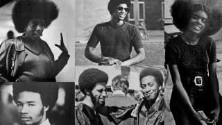 A black and white photograph of members of the Black Student Union from 1973.