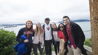 Six Saint Lawrence students attend a Saint Lawrence career connect event in San Fransisco, California. 