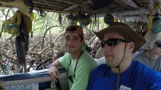 Luke Harvey and professor Antun Husinec travel together as they conduct research.