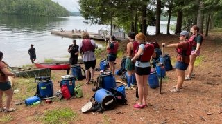 Getting set for the canoe expedition