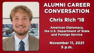 Chris Rich Alumni Career Conversation graphic