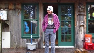 Sage is all smiles in her North Country Creamery merch!