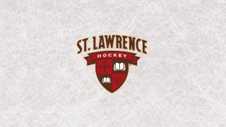 Saints Hockey Logo over ice image