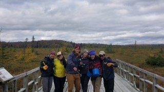 Sage, Bri, Robertson, Ben, Lauren, and Amanda proudly pose after a hard day’s work.