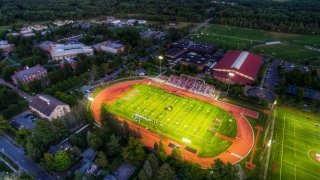 Football stadium from above