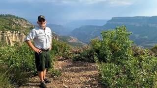 Edward Keable in the Grand Canyon