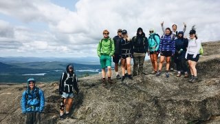 Pre-Trip Students on Mountain