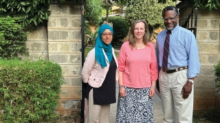 President Morris with Julius Johnson and his wife in Kenya.