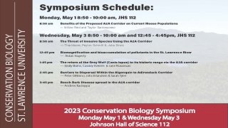 a poster about the symposium schedule