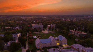 An aerial view of the Saint Lawrence University campus.