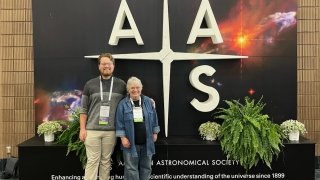 Tyler Karasinski '24 and Dr. Aileen O'Donoghe