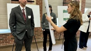 Leana Dickhen and Professor Tartakoff