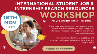 International Student Job & Internship Search Resources Workshop 