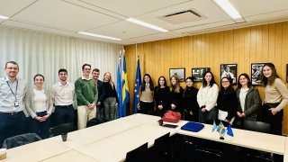 SLU students at Swedish delegationa