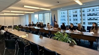 SLU students at EU delegationb