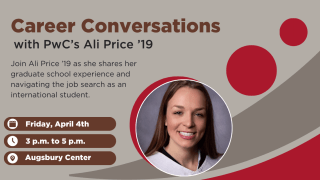Career Conversations with PwC’s Ali Price ’19