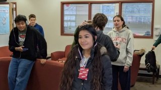 2025 Piathlon: Second Place with 302 digits of Pi: Evelin Palacios ’26 (Psych)