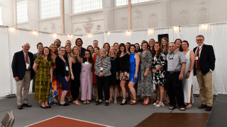The St. Lawrence University community came together to celebrate six individuals and three teams heading into the Athletics Hall of Fame at a new venue, Newell Field House, for this weekend’s 2025 Robert J. Sheldon Hall of Fame Induction Dinner.