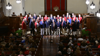 The Singing Saints performed their 75th Anniversary in a packed Gunnison Memorial Chapel.