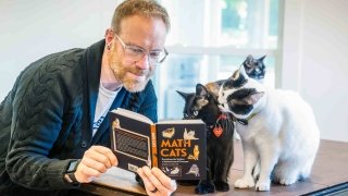 Dan Look reads his new book Math Cats to cats.