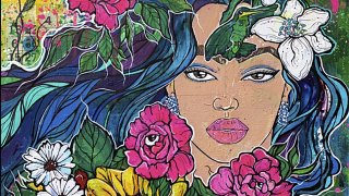 Kit Thomas, "Serenade," mixed media with Bingo cards on canvas