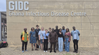 Saint Lawrence University students at the Ghana Infectious Disease Centre
