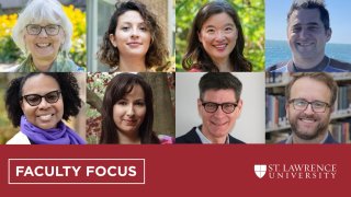 heads shots of 8 faculty featured in the June 18 Faculty Focus