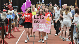 Orientation leaders welcome new students at St. Lawrence University’s Matriculation ceremony.