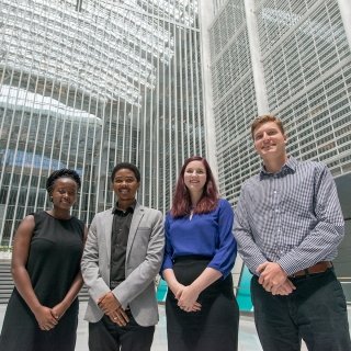 Group of St. Lawrence students