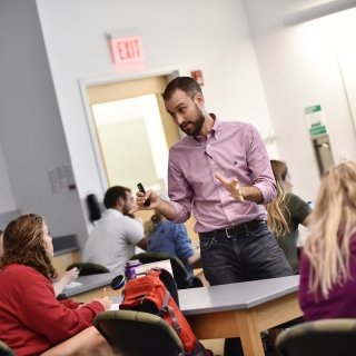 Faculty member teaching class