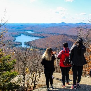 Laurentians standing on a mountain