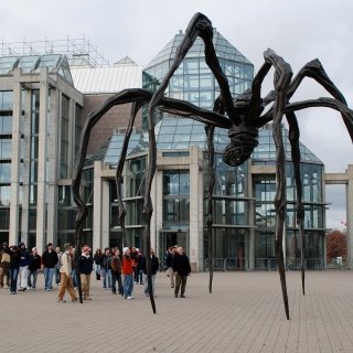 Laurentians in front of art gallery