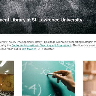 Screenshot of the CITA Faculty Development Library